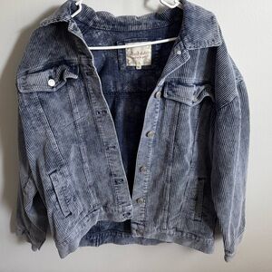 Altar'd State Blue Corduroy Jacket